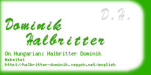 dominik halbritter business card
